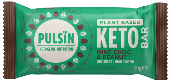 Keto Bar Mint Choc & Peanut 50g- Pulsin - Crisdietética