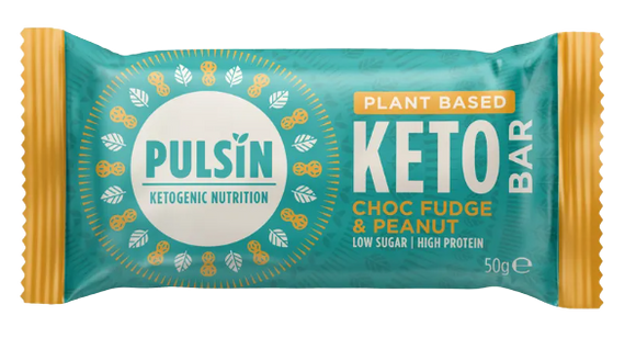 Keto Bar Choc Fudge & Peanut 50g- Pulsin - Crisdietética
